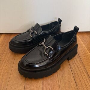 Black Loafers with Chunky Sole